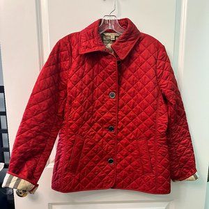 Burberry - Red Quilted Jacket, sz medium
